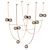 Handcrafted Leather Ball Chandelier 3D model small image 2