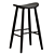 Rustic Wood Luna Bar Stool 3D model small image 3