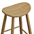 Rustic Wood Luna Bar Stool 3D model small image 4