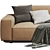 Modern Elegance: Arflex 2-Seater Sofa 3D model small image 4