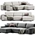 Modern L-Shaped Sofa by Crateandbarrel 3D model small image 4