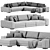 Modern L-Shaped Sofa by Crateandbarrel 3D model small image 6