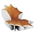 Sculptural Lily Chair by Crosssection 3D model small image 1