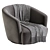 Sleek Walter Knoll Ishino Lounge 3D model small image 5