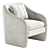 Elegant Bajram Upholstered Armchair 3D model small image 5