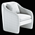 Elegant Bajram Upholstered Armchair 3D model small image 6