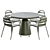 Outdoor Dining Set Kave Home 3D model small image 5