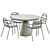 Outdoor Dining Set Kave Home 3D model small image 7