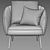 Domo Fabric Armchair: Contemporary Comfort 3D model small image 2