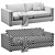 Lakeview Upholstered Sofa 94 3D model small image 4