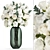 Modern Glass Vase Flower Collection 3D model small image 3