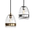 Antique Brass Glass Pendant Light 3D model small image 1