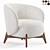 Luxury Velvet Tilar Armchair 3D model small image 2
