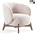 Luxury Velvet Tilar Armchair 3D model small image 3
