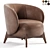 Luxury Velvet Tilar Armchair 3D model small image 4