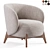Luxury Velvet Tilar Armchair 3D model small image 6