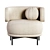 Modern AKIKO Lounge Armchair Home 3D model small image 2
