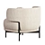 Modern AKIKO Lounge Armchair Home 3D model small image 4