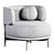 Modern AKIKO Lounge Armchair Home 3D model small image 6