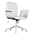 White Bent Wood Office Chair 3D model small image 7