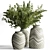 Rustic Vase Plant Set 3D model small image 1