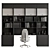 Modern Home Office Furniture Set 3D model small image 2