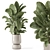 Handmade Stone Pot Indoor Plants 3D model small image 1