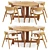  Modern Dining Set, Elegant Design 3D model small image 1