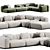 Mahe Sectional Sofa: Modern Elegance 3D model small image 3