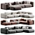 Mahe Sectional Sofa: Modern Elegance 3D model small image 5