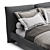 Sleek Barcelona Low Bed Design 3D model small image 3