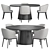 Sleek ICARUS Chair and ALTER Table 3D model small image 6