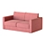 Velvet Coral Sofa by Диван.ру 3D model small image 1