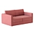 Velvet Coral Sofa by Диван.ру 3D model small image 3