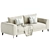 Elegant Blanc 3-Seater Sofa 3D model small image 3