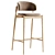 Chic Family Look Barstool Beige 3D model small image 1