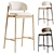 Chic Family Look Barstool Beige 3D model small image 2