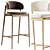 Chic Family Look Barstool Beige 3D model small image 4