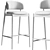 Chic Family Look Barstool Beige 3D model small image 7