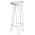 Teak Swivel Frisbee Bar Stool 3D model small image 4