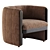 Contemporary Fresno Accent Chair 3D model small image 1