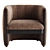 Contemporary Fresno Accent Chair 3D model small image 5