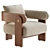 Modern Delano Armchair Design 3D model small image 2