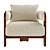 Modern Delano Armchair Design 3D model small image 5
