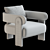 Modern Delano Armchair Design 3D model small image 6