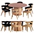 Contemporary Dining Set with Crissey Chair and Alferce Table 3D model small image 1
