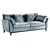 Modern Turquoise Siena Sofa 3D model small image 2