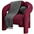  Cassina Dudet Armchair Set 3D model small image 6