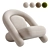 Modern BUN Armchair: 3D Model 3D model small image 2