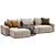 Modern Kaye Sectional Sofa Design 3D model small image 1